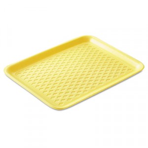 Supermarket Trays, Foam, Yellow, 10.38x8 1/4x0.63