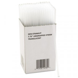 Unwrapped Jumbo Straws, 7 3/4", Translucent