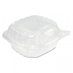 ClearSeal Hinged Clear Containers, 13 4/5 oz, Clear, Plastic, 5.4x5.3x2.6