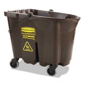 WaveBrake Bucket, 35 qt, Brown, Plastic, 20.1x16x17.4