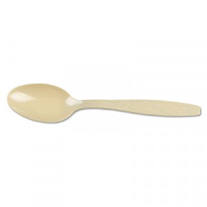 Heavyweight Polystyrene Teaspoons, Champagne, Guildware Design, 100/Box