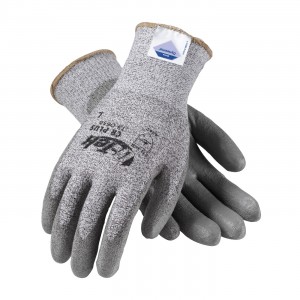 Glove DyneemaLycra Gray Polyurethane Coated Palm LG 12PR/PKG 12/CS
