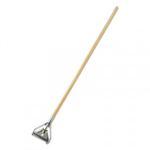 Invader Side-Gate Wet-Mop Handle, 60"", 1-1/8""Dia, Wood/Steel