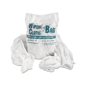 Bag-A-Rag Reusable Wiping Cloth Cotton White 1lb Pack