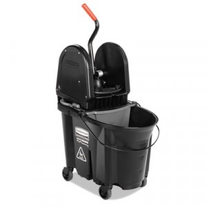 Executive WaveBrake Down-Press Mop Bucket, Black, 35 Quarts
