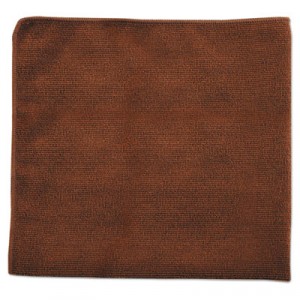 Executive Multi-Purpose Microfiber Cloths, Brown, 16x16