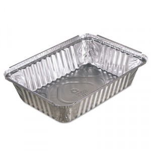 Oblong Aluminum Food Pans, 36oz, 8 7/16w x 5 15/16d x 1 13/16h