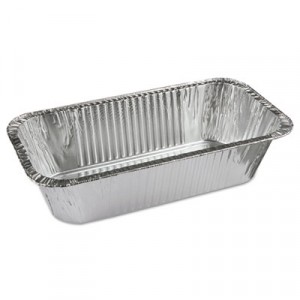 Ribbed 1/3-Size Aluminum Bread Pans, 1-Comp, 8 2/5w x 5 9/10d x 3h