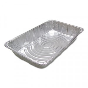 Ribbed FS Aluminum Steam Pans, 346oz, 20 3/42w x 12 3/16d x 3 3/8h