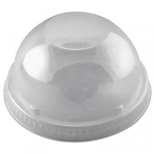 Plastic Dome Lids, Fits 16-24 oz Cups, Clear
