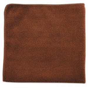 Executive Multi-Purpose Microfiber Cloths, Brown, 12x12