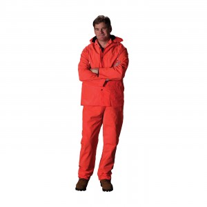 Rainsuit 3pc. .35mm PVC/Polyester, Hood, Corduroy Collar, Hi Vis OR