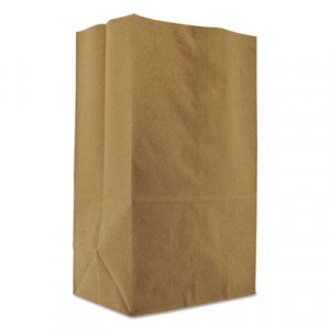 1/8 BBL 57# Squat Paper Bag, Natural Grocery Sack, Brown, 500-Bundle