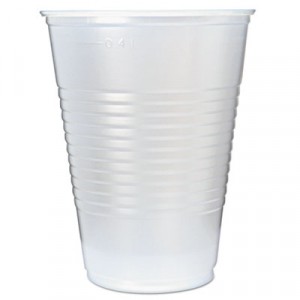 RK Ribbed Cold Drink Cups, 16oz, Clear