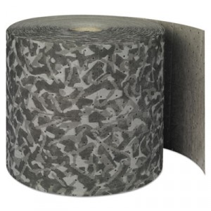 Battlemat Heavy-Roll Sorbent Pads, 25gal, 15" x 150ft, Industrial Camouflage