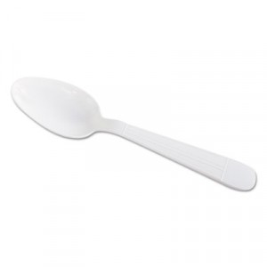 Heavyweight Cutlery, Spoons, Plastic, White