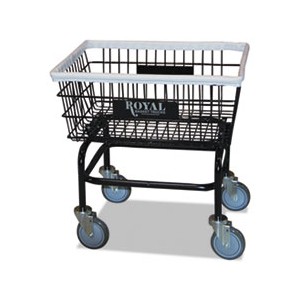 Laundry Cart 21x26x26.5 200lbs Capacity Black Wire