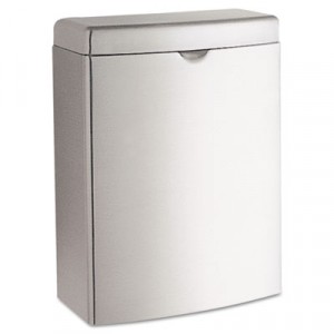 Contura Sanitary Napkin Receptacle Rectangular Stainless Steel 1 gal