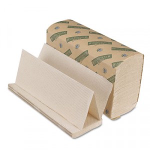 Green Folded Towels, Multi-Fold, Natural White, 9 1/8x9 1/2