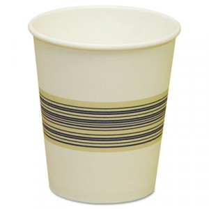 Paper Hot Cups, 10 oz, Blue/Tan