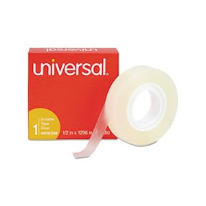 Tape .5x1296 1" Core Invisible Tape 12/PKG 12/CS