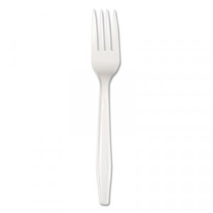 Full Length Polystyrene Cutlery, Fork, White