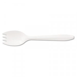 Mediumweight Polypropylene Cutlery, Spork, White