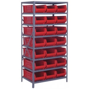 HULK Shelving System- Complete Package 24" x 36" x 75" Red