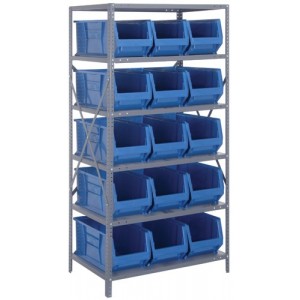 Hulk Shelving System - Complete Package 24" x 36" x 75" Blue