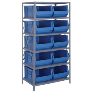 Hulk Shelving System - Complete Package 24" x 36" x 75" Blue