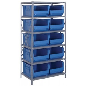 Hulk Shelving System - Complete Package 24" x 36" x 75" Blue