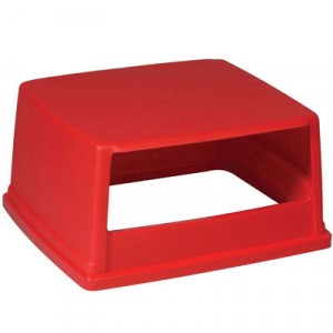 Glutton Hood-Top Receptacle Lid, 26 5/8w x 23d x 13h, Red