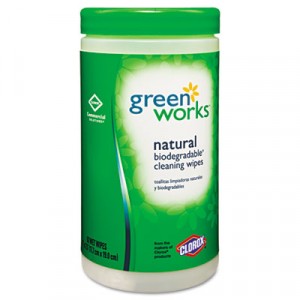 Naturally Derived Wipes, 7x7 1/2, Citrus Blend, 62/Canister