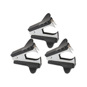 Staple Remover Jaw Style Black 3/PK