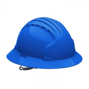 JSP Evo6141 Full Brim, Blue, 6-Pt Textile Susp, Slip Ratchet, Class E