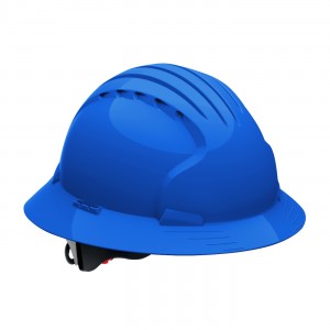 JSP Evo6161 Full Brim, Blue, 6-Pt Textile Susp, Wheel Ratcht, Class E