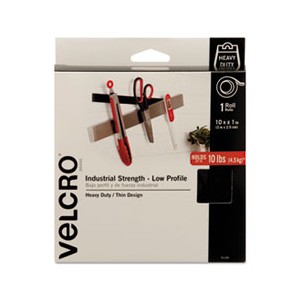 Velcro Hook and Loop Fastener Tape Roll 1"x10' Black