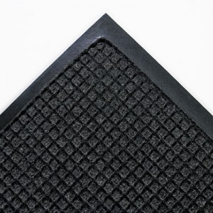 Super-Soaker Wiper Mat w/Gripper Bottom, Polypropylene, 48x72, Charcoal