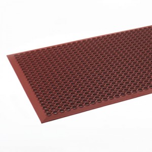 Safewalk-Light Heavy-Duty Antifatigue Mat, Rubber, 36x60, Terra Cotta