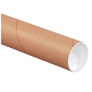Tube Kraft 2.5x24 .070 Thick W/ Plastic end Caps 34/CS