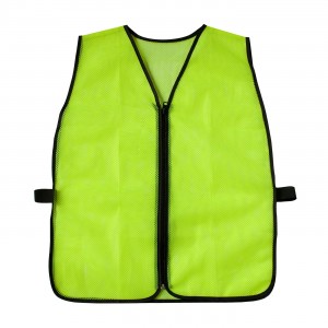 Non-ANSI Mesh Safety Vest, LY, H&L Closure, OSFM