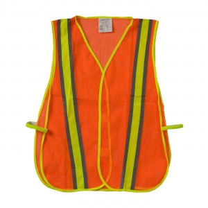 Non-ANSI Mesh Safety Vest, LY, Two-Tone Tape, H&L Closure, OSFM
