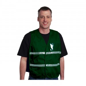 Non-ANSI IC Vest, FRG, Poly/Cotton, H&L Closure, 1in. White Gloss Tape Size 3X-Large