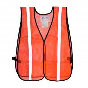 Non-ANSI Mesh Safety Vest, 1in. Reflective Tape H&L Closure, OSFM