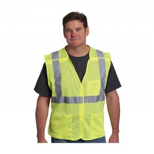 Class 2 Mesh Breakaway Vest, 3 Pkts H&L Closure, 2in. Tape, LY
