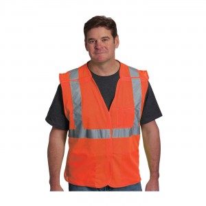 Class 2 Mesh Breakaway Vest, 3 Pkts H&L Closure, 2in. Tape, OR