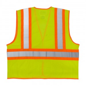 Class 2 Mesh Vest, 3 Pockets, H&L Closure, Two Tone Tape, LY