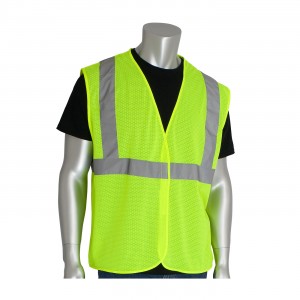 Class 2 Mesh Vest, No Pockets, H&L Closure, 2in. Tape, LY