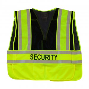  ANSI 207 PUBLIC SAFETY VESTS - BLACK "SECURITY" LOGO   Size 5X-Large