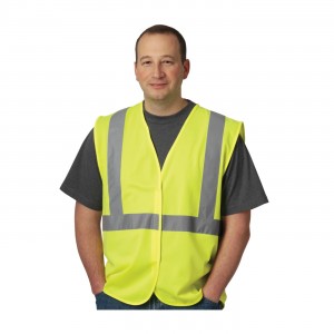 Class 2 Solid Vest, No Pocket, H&L Closure, 2in. Tape, LY